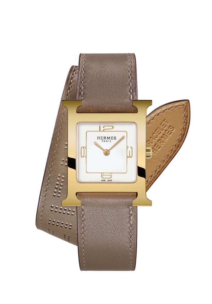 Heure H MM double tour Plated red gold