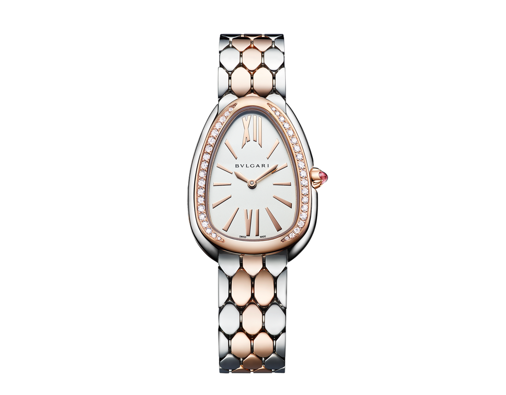 Serpenti Seduttori Steel and Rose Gold with Diamonds