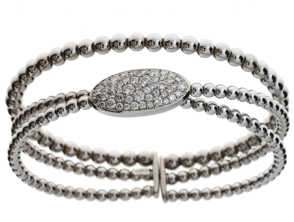 Bracelet in white gold with diamonds