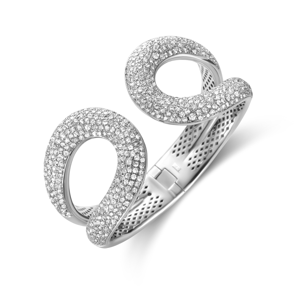 bracelet white gold set with diamond