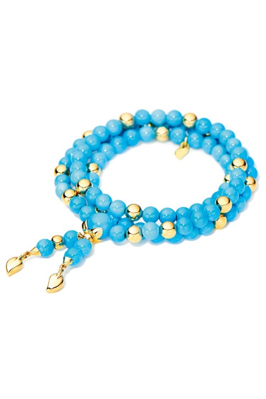 Bracelet India Turquoise and Yellow Gold Medium
