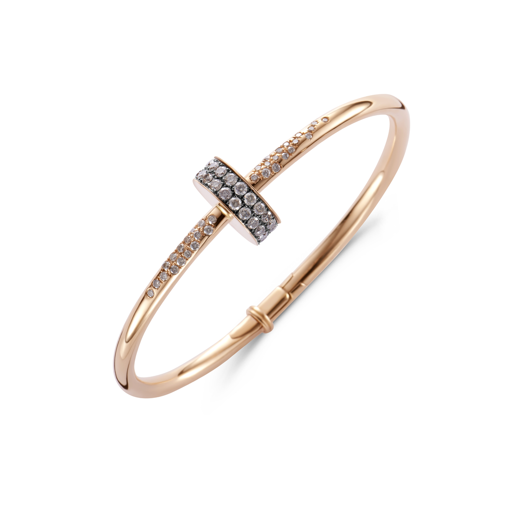 Pink Gold Bracelet with Brown Diamonds