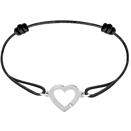 Heart cord bracelet
