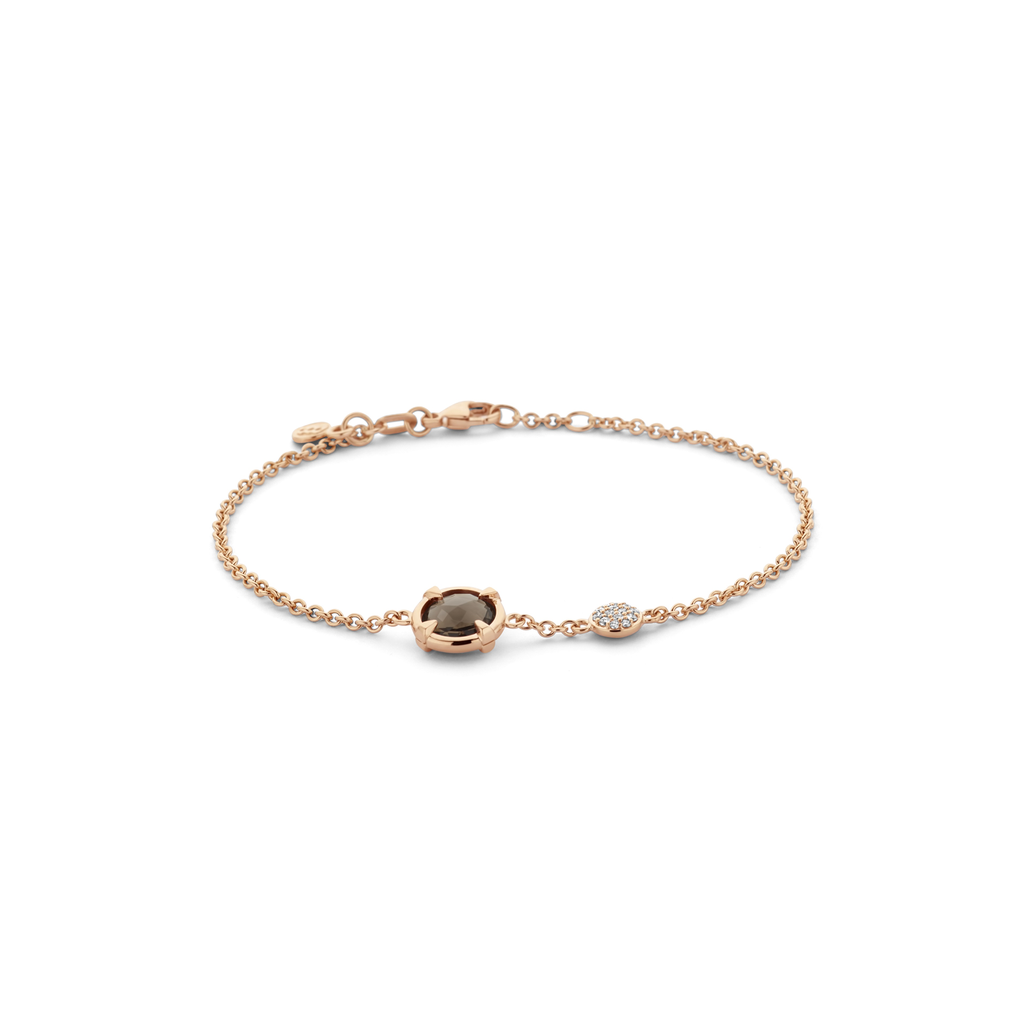 Mira Mira Bracelet in Pink Gold with Smoky Quartz and Diamonds