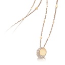 Luce XL Pendant Necklace in Pink Gold with Diamonds
