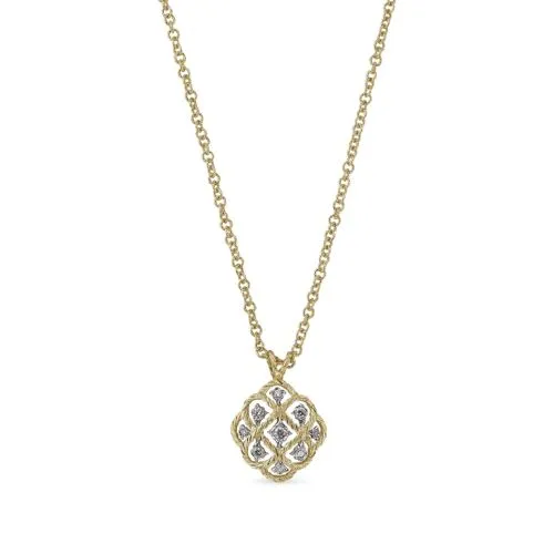 Etoilée Pendant in Yellow and White Gold with Diamonds