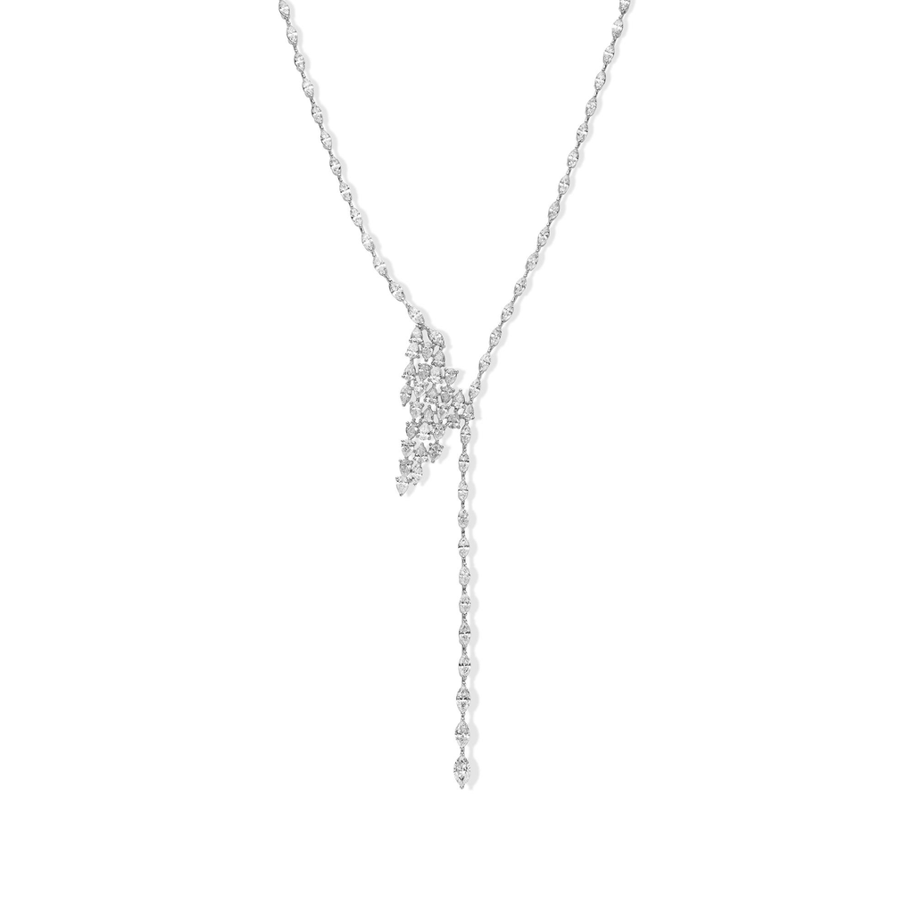 Diamond Necklace with Marquise & Pear-Shaped Diamonds
