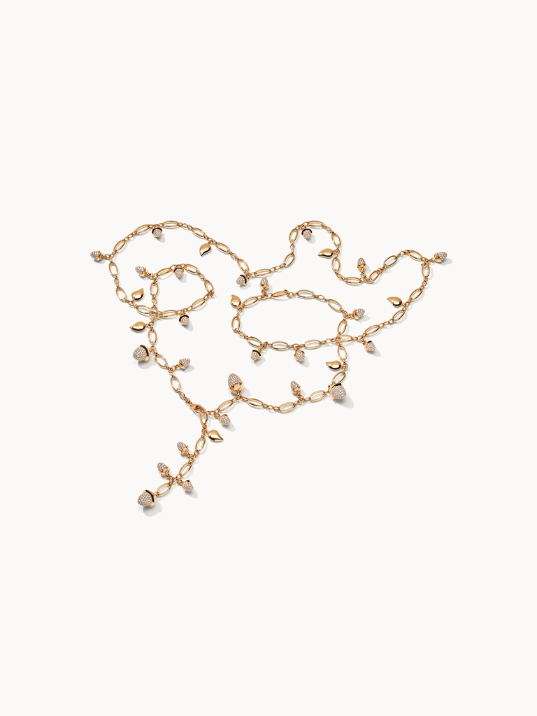 Long MIKADO Collier with Diamond Pavé