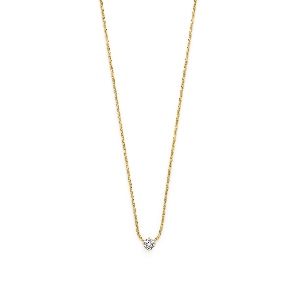 Necklace with Diamond Solitaire Pendant