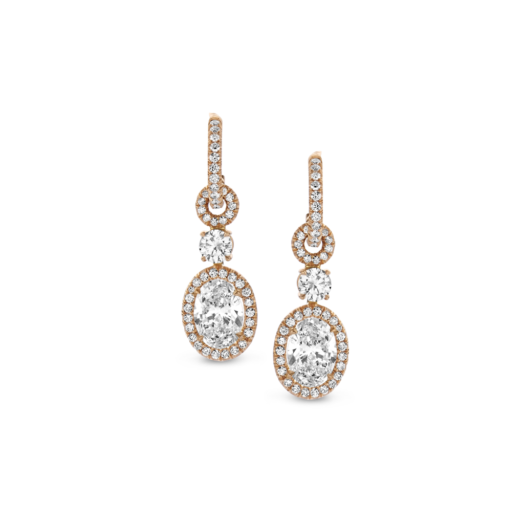 Earrings with diamonds