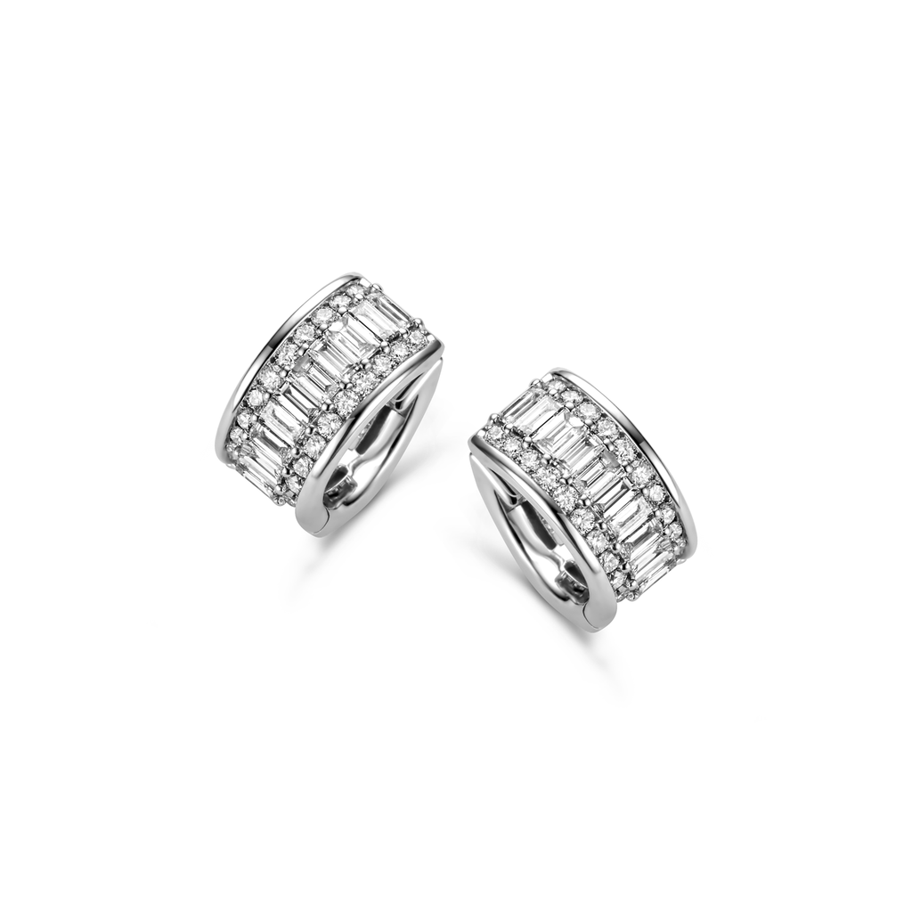 Diamond baguette earrings