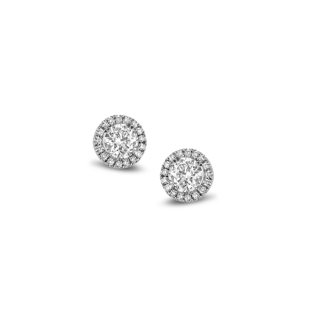 Diamond stud earrings