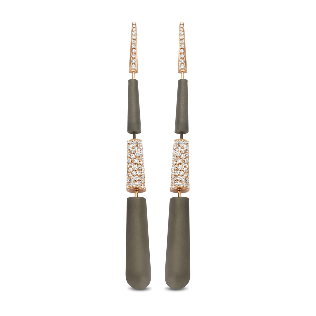 Titanium and rosegold with Diamonds