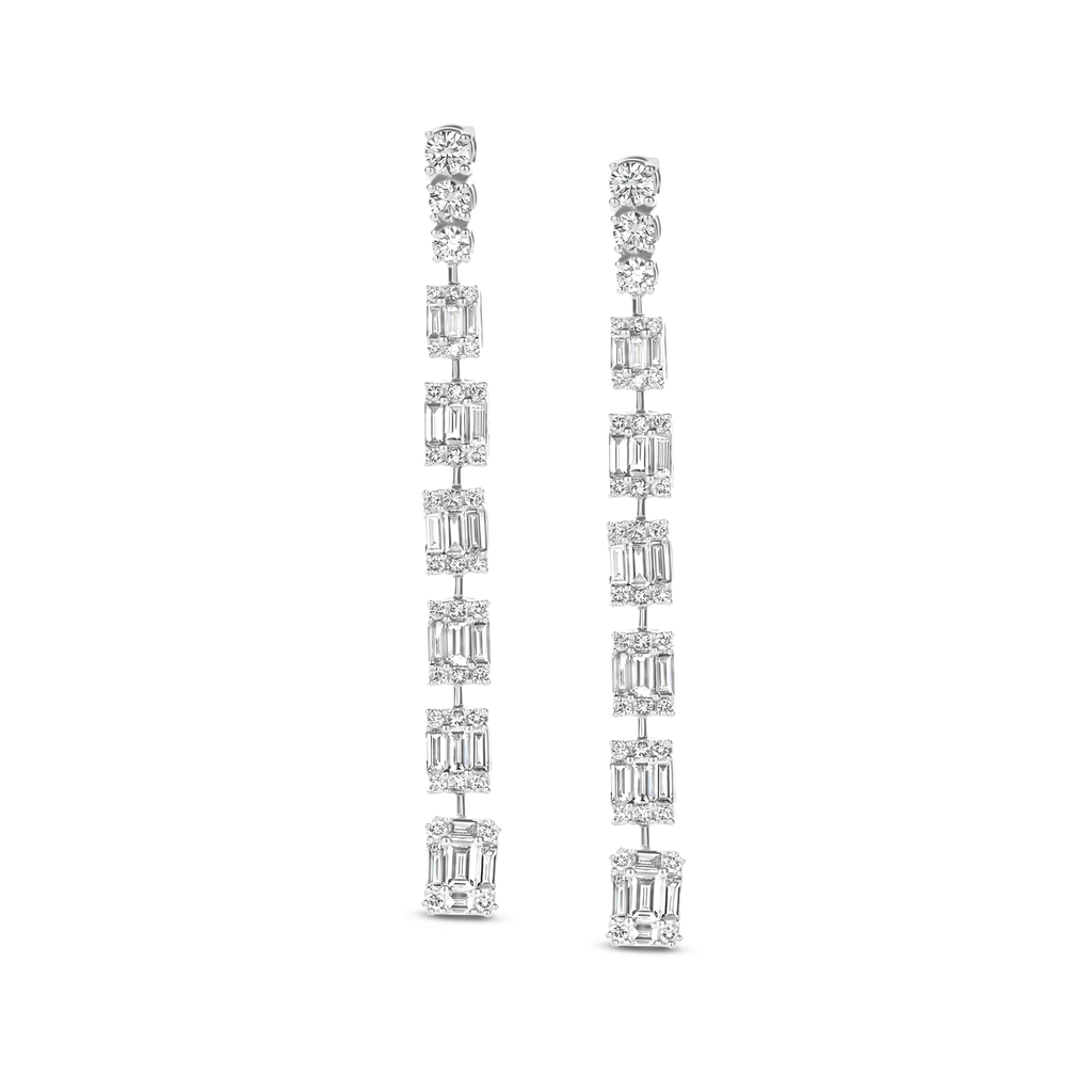 Illusion Dangling Diamond Earrings