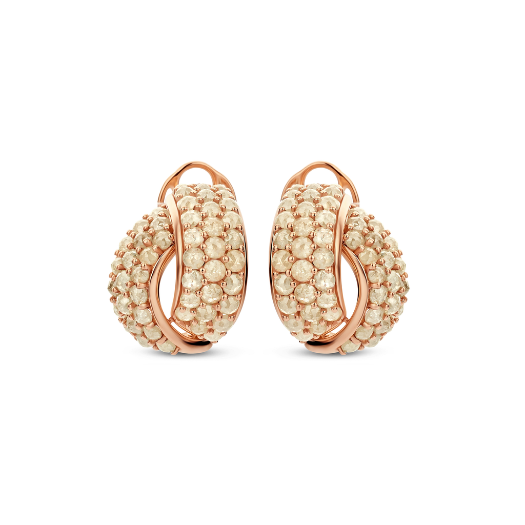 Fragranze earrings with white milky diamonds