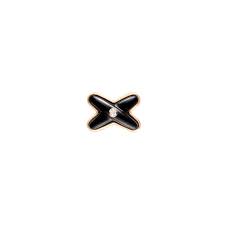 Mono Liens Earring Pink Gold with Onyx
