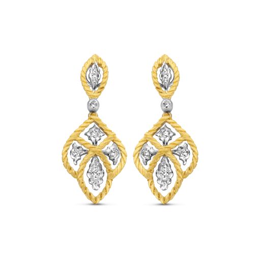 Earrings Etoilée in Yellow & White Gold with Diamonds