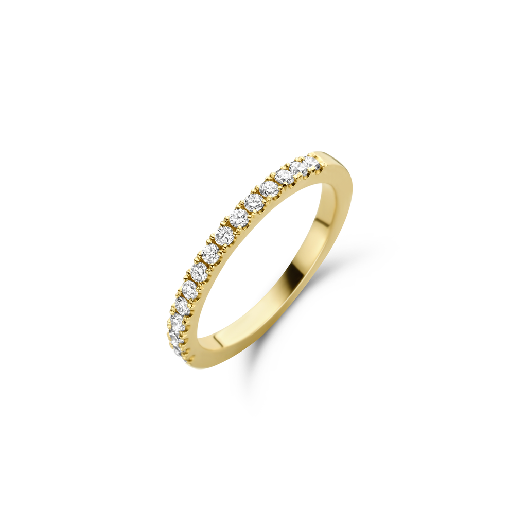 Wedding band with diamonds