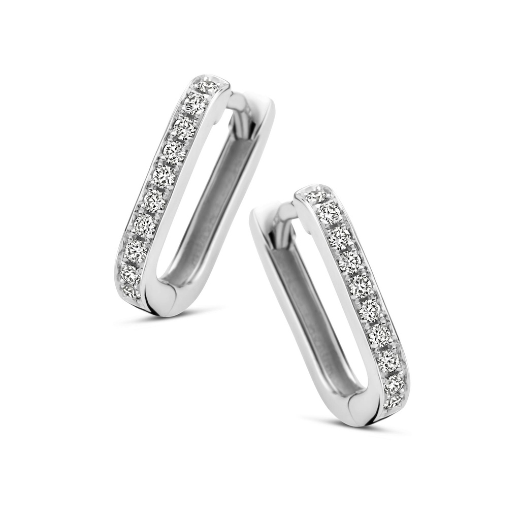 Creoles with diamonds