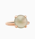 CATCH RING with lemon quarz in cabachon cut