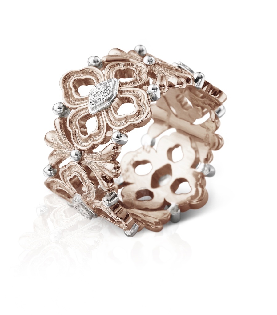 Opera Eternelle wit- en roodgoud met diamanten