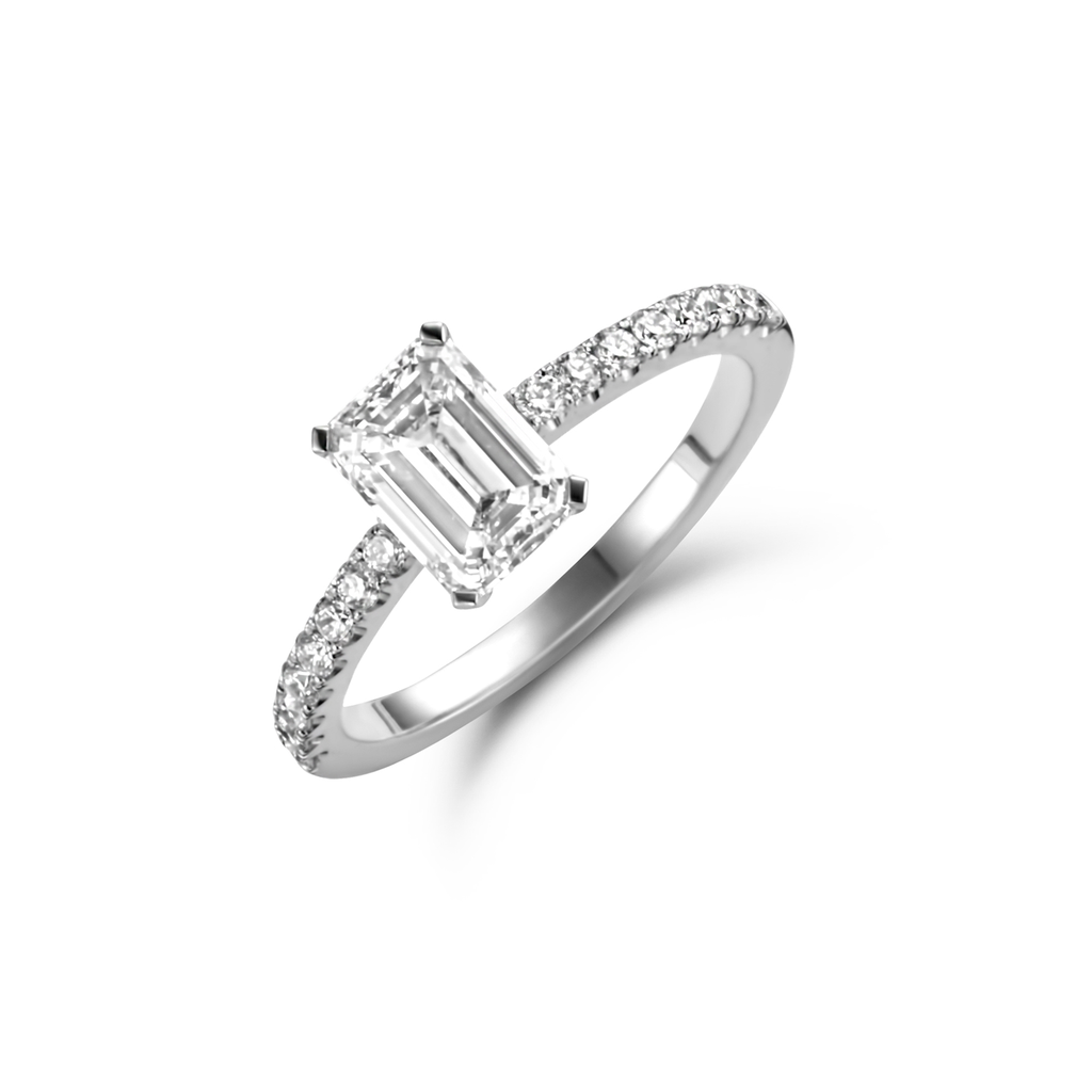 Solitair Emerald cut 1.51ct