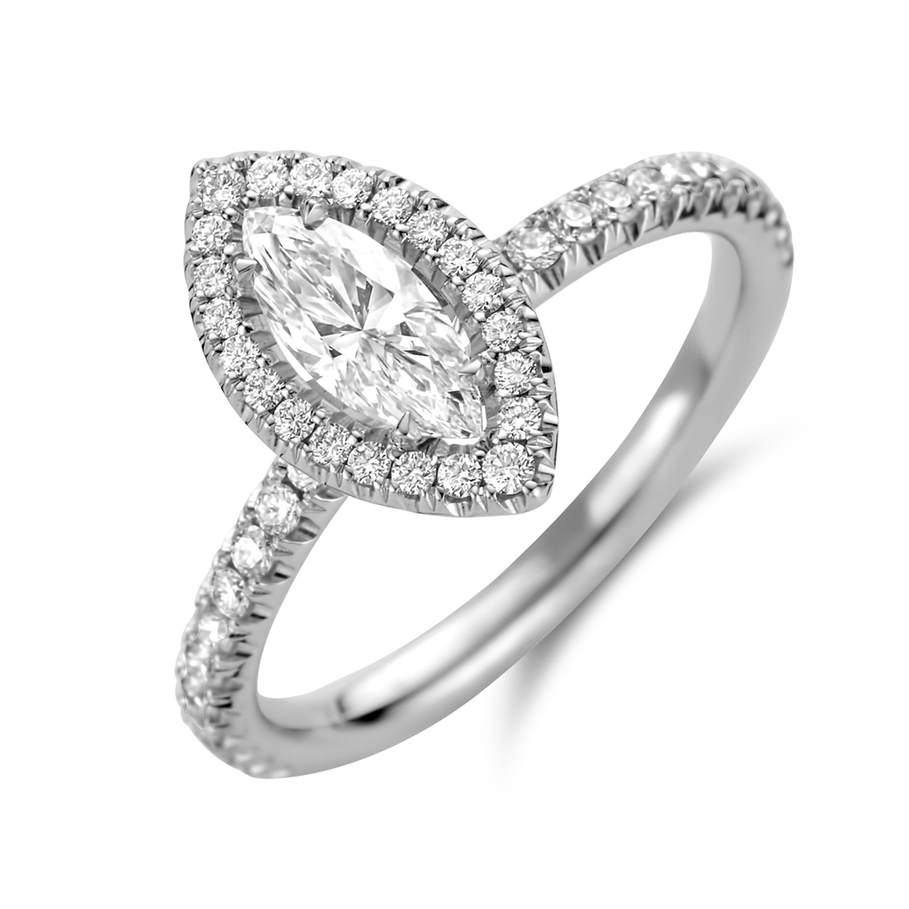 Solitaire Wedfit White Gold set with Brilliant