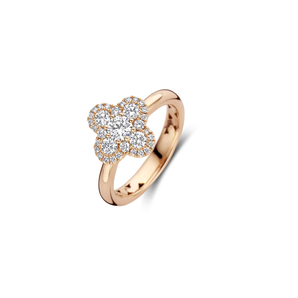 Ring in Pink Gold with Diamonds