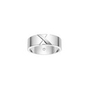 Liens Évidence ring in white gold, set with a secret diamond.