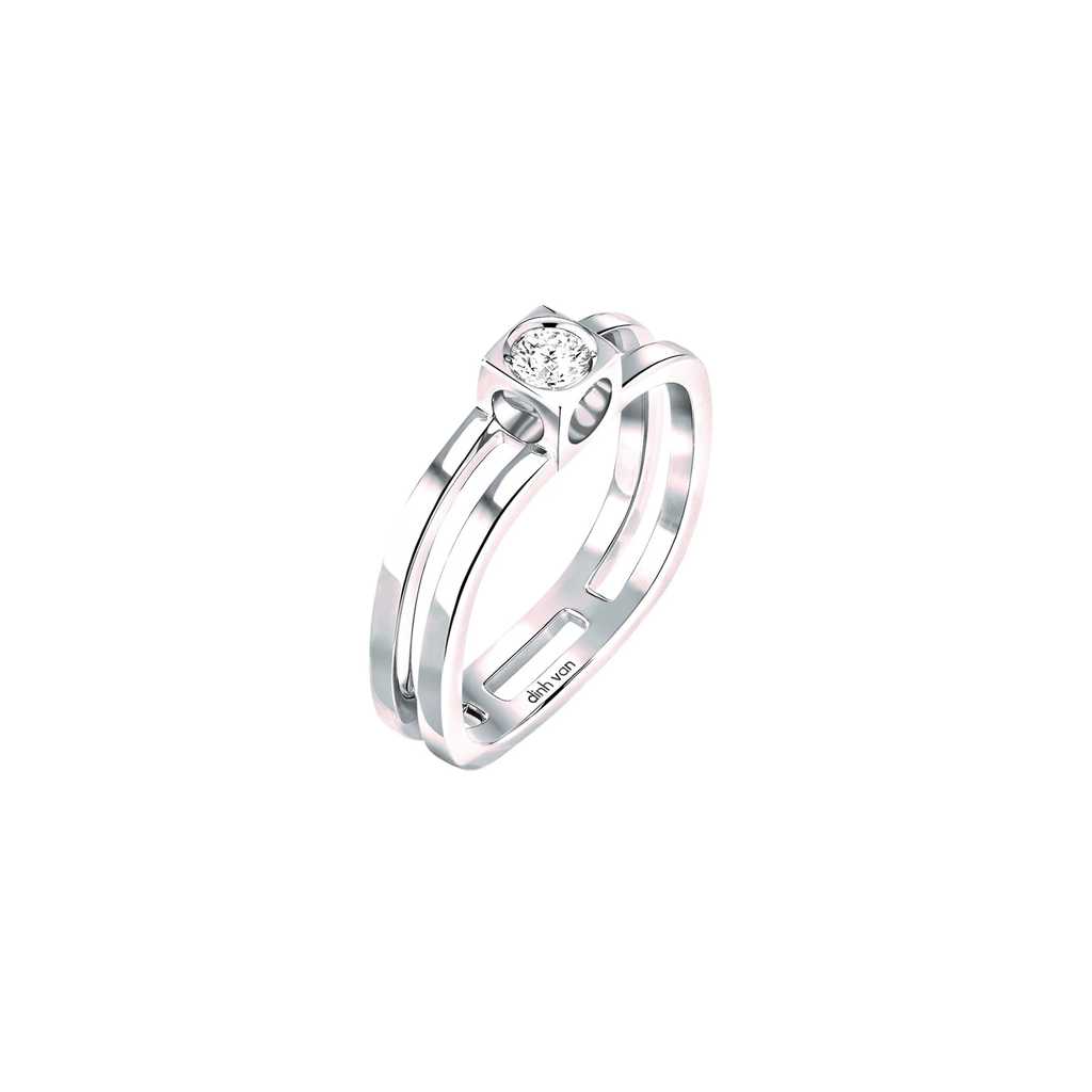 Le Cube Diamant large ring