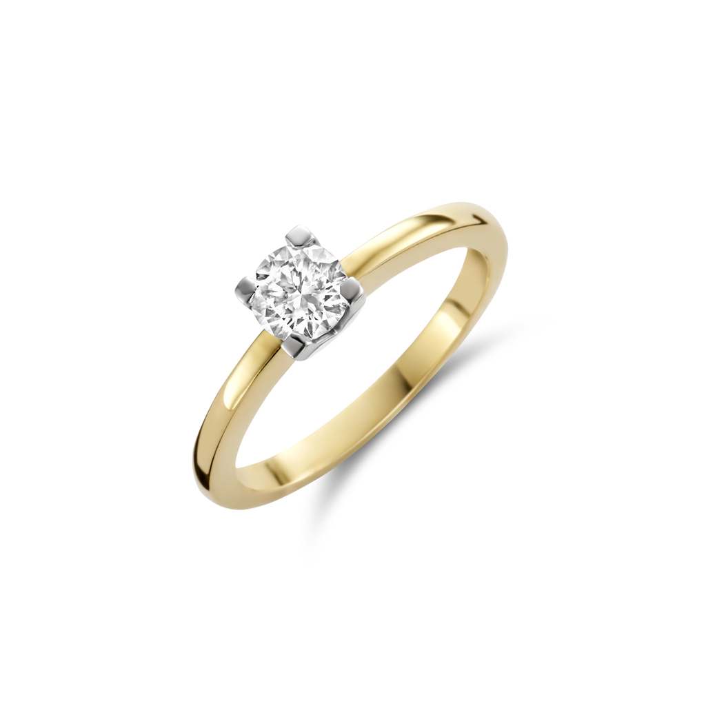 Yellow Gold Diamond Solitaire Ring