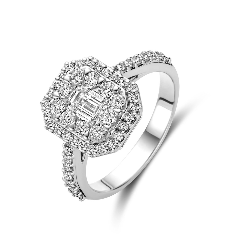 Whitegold ring with diamonds