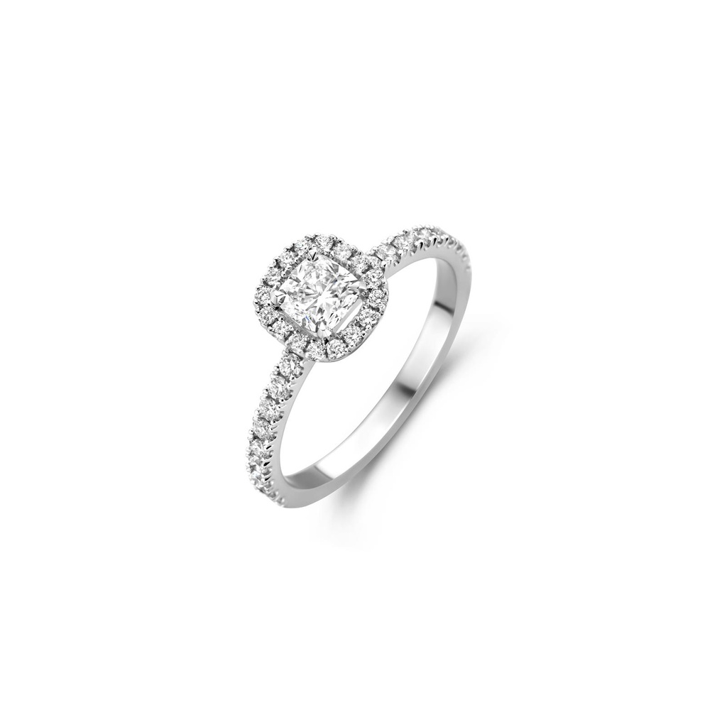 Whitegold solitaire with diamonds