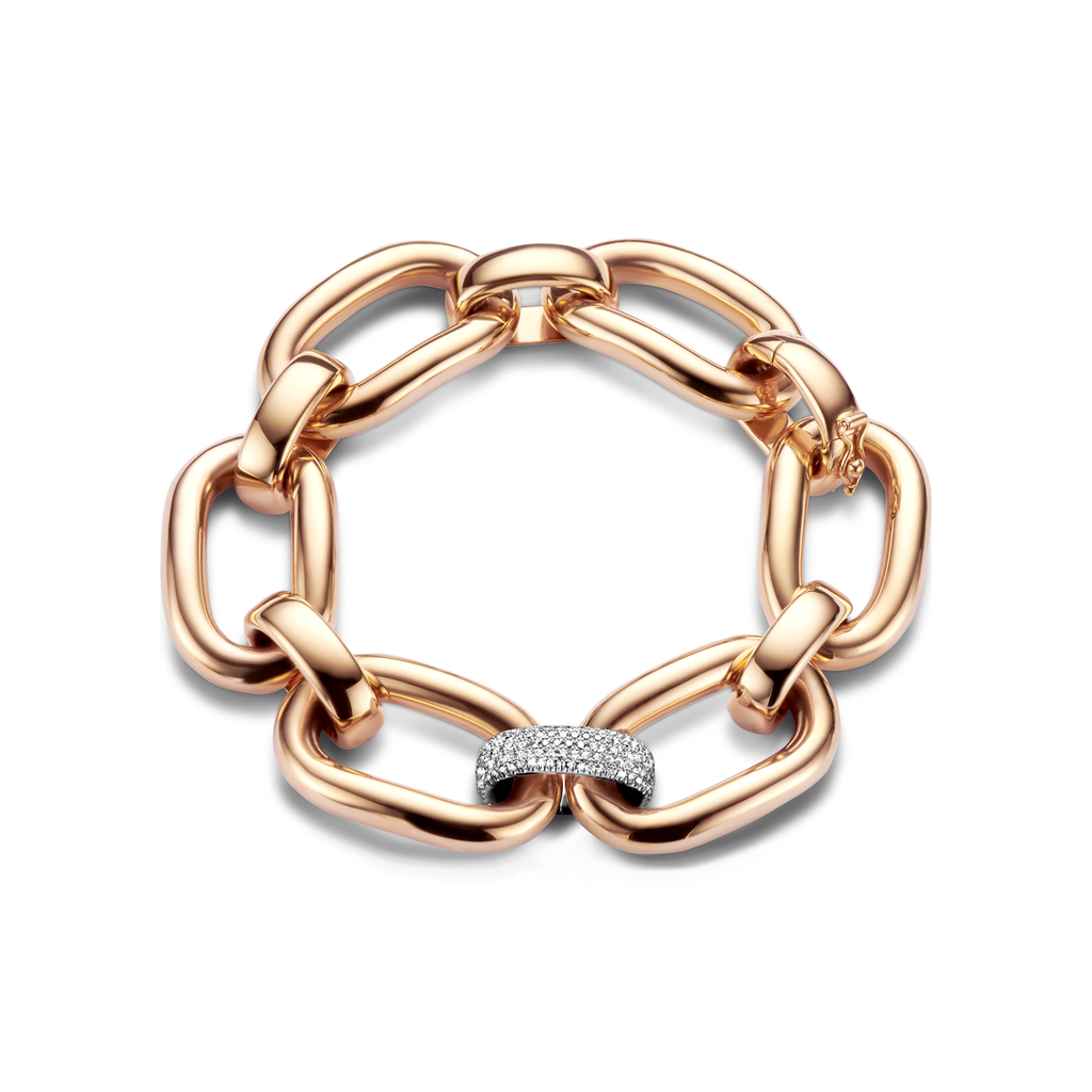 Bracelet Pink Gold 1 Link Set