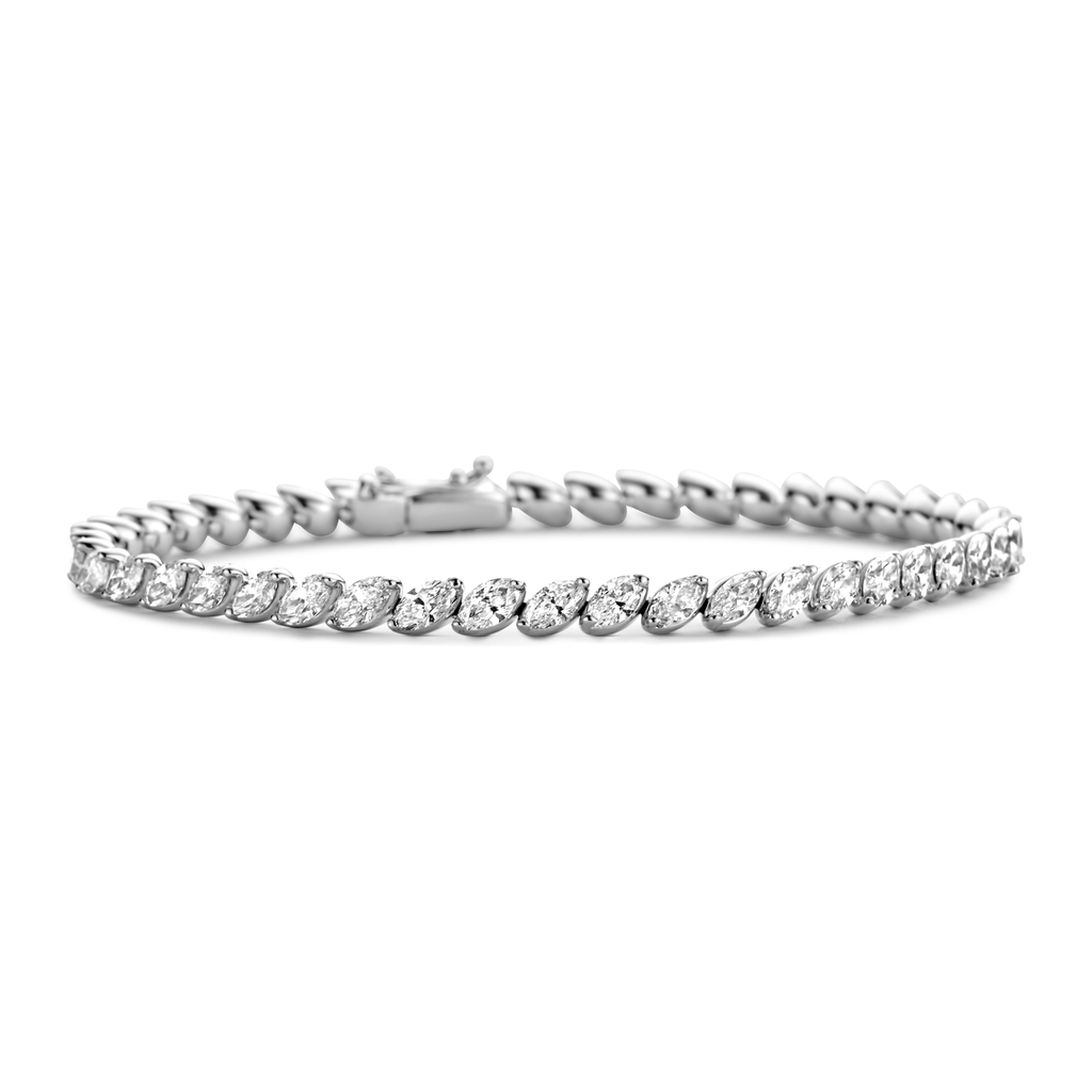 Bracelet white gold marquise