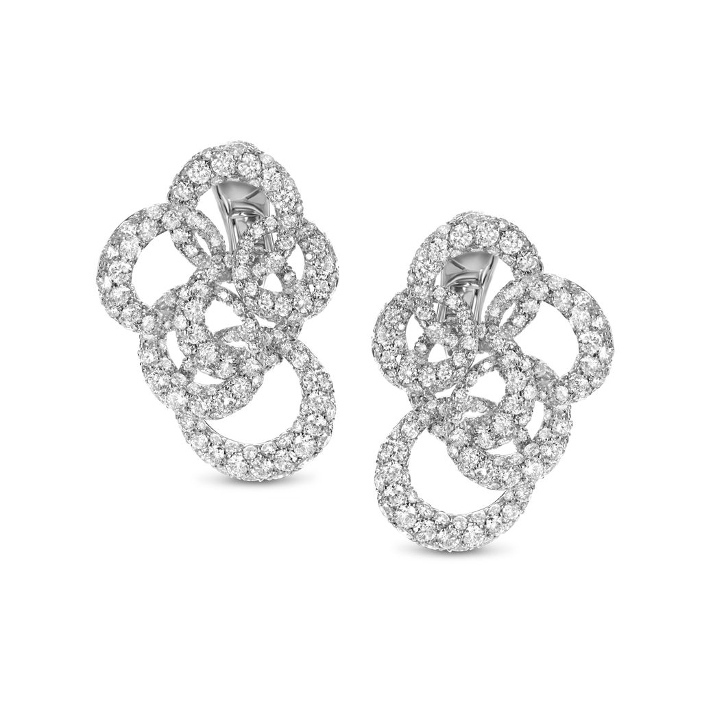 Earrings White Gold Set