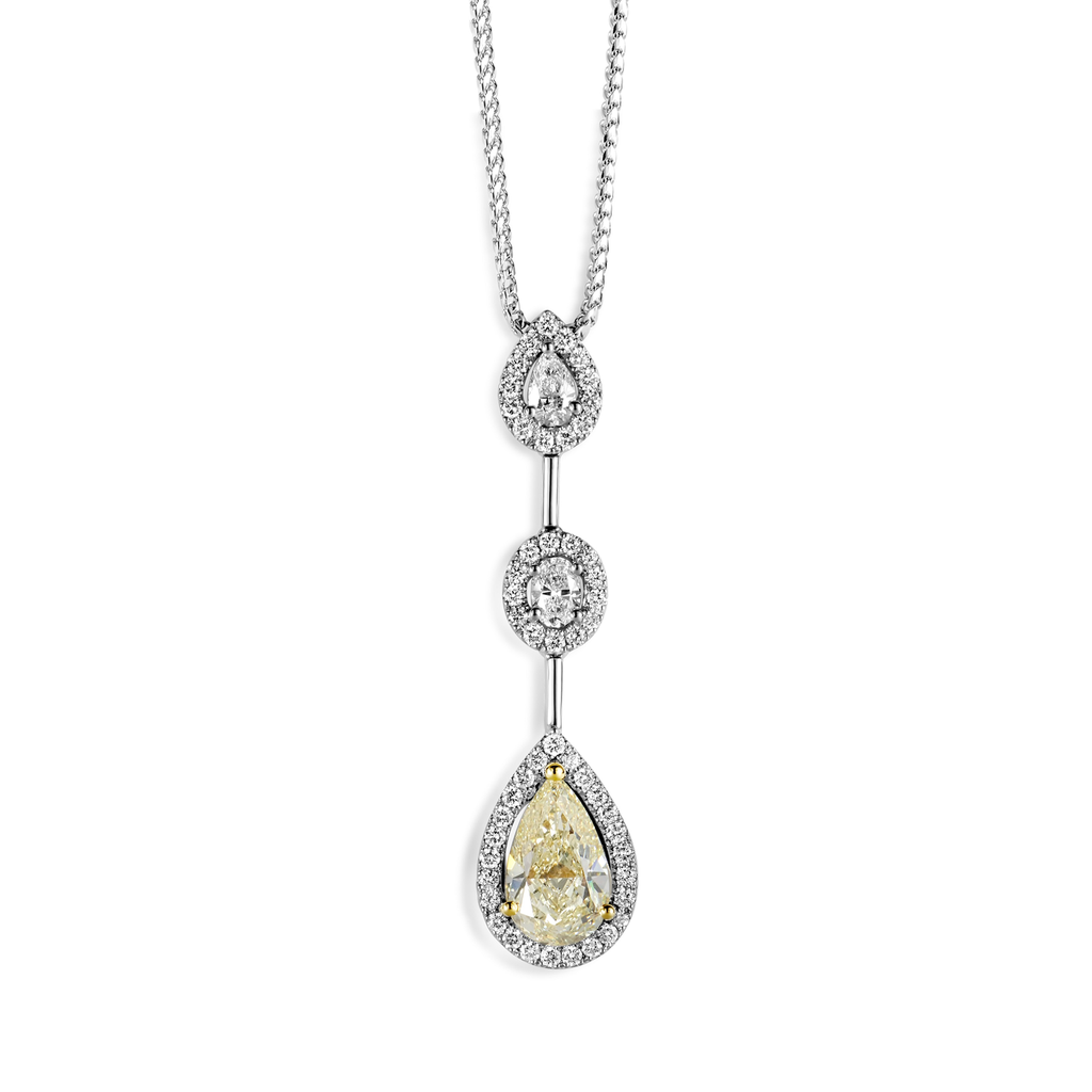 Pendentif White Gold Pear