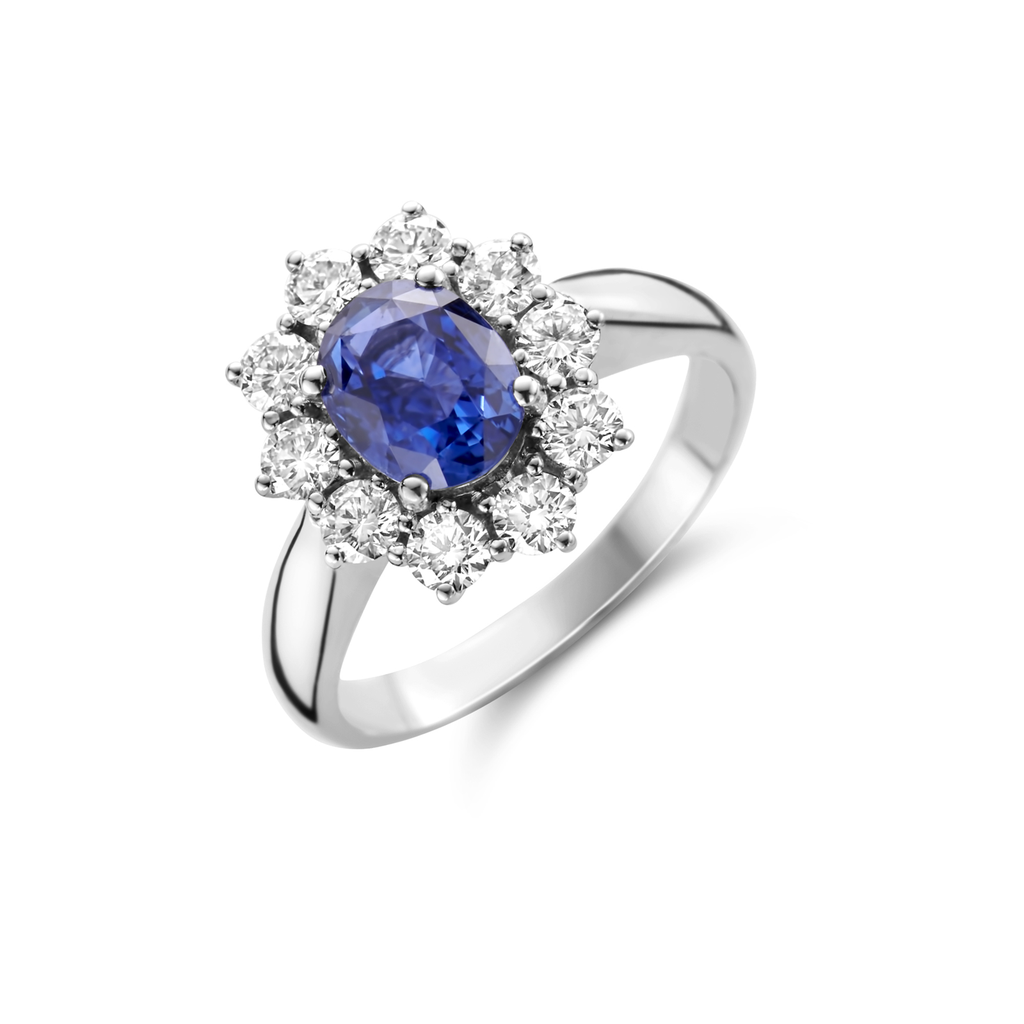 Ring Diana white gold sapphire