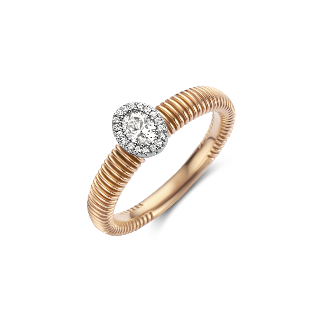 Ring Pink Gold Diamonds