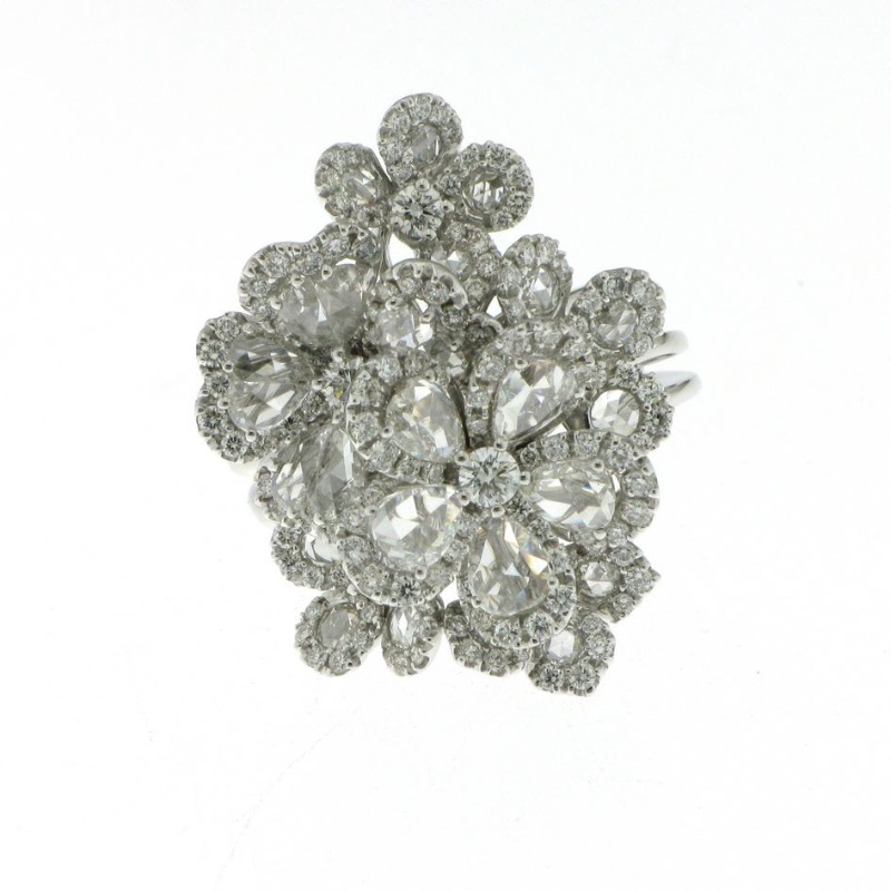 Ring White Gold Flower