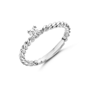Ring solitaire white gold