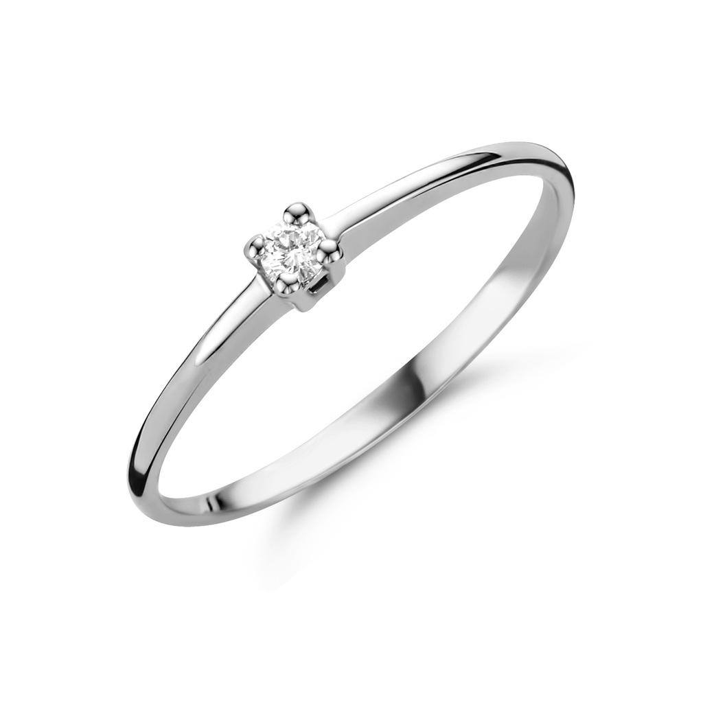 Ring solitaire white gold