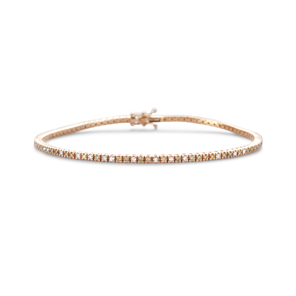 Tennis bracelet pink gold