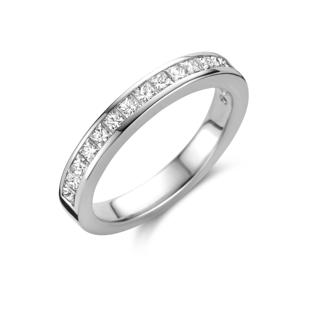 Wedding band white gold with Diamonds