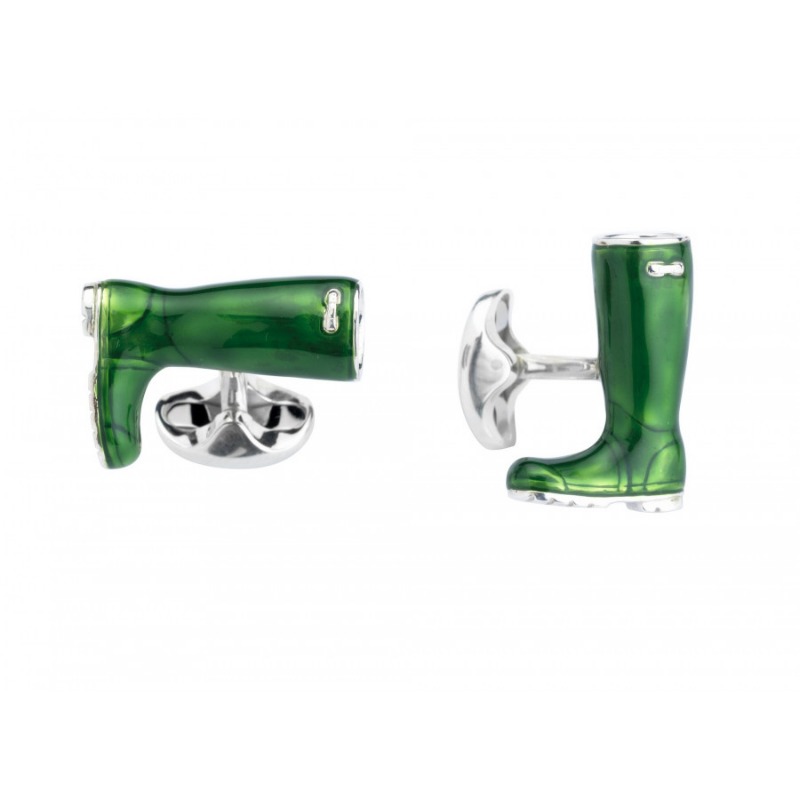 cufflinks silver Wellington boot