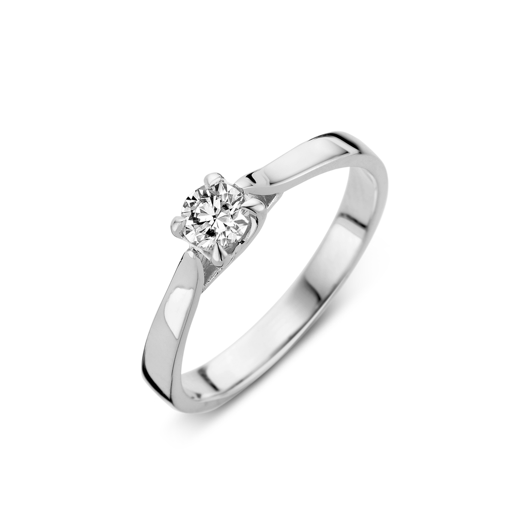 ring solitaire white gold