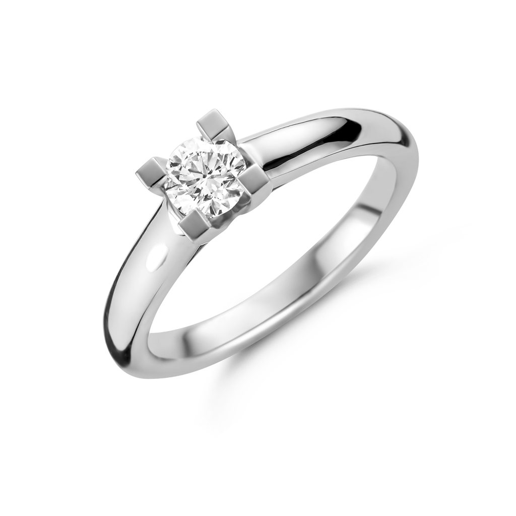 ring solitaire white gold