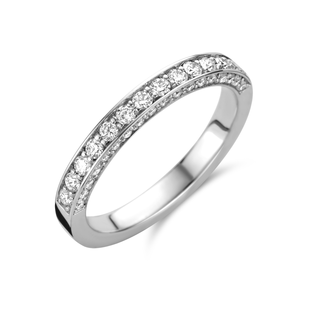 wedding band white gold set