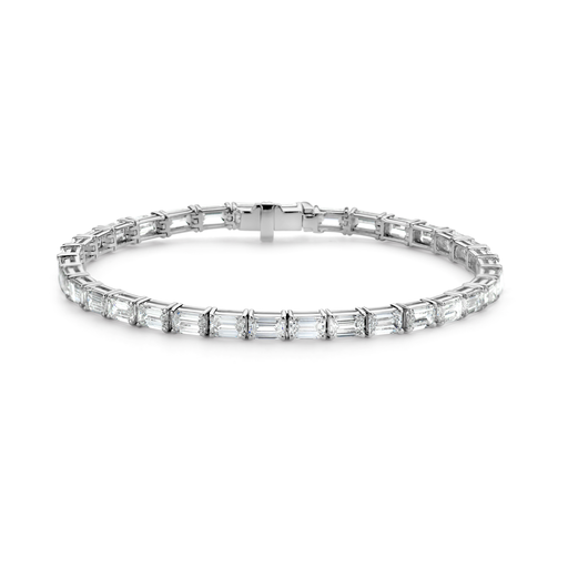 [JBS-IG-BR5374PX5X3]  JBS - Tennisbracelet with Emerald cut diamonds