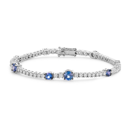 [1PU1790001/3]  Damaso - White Gold Bracelet set with Blue Sapphire and Diamonds